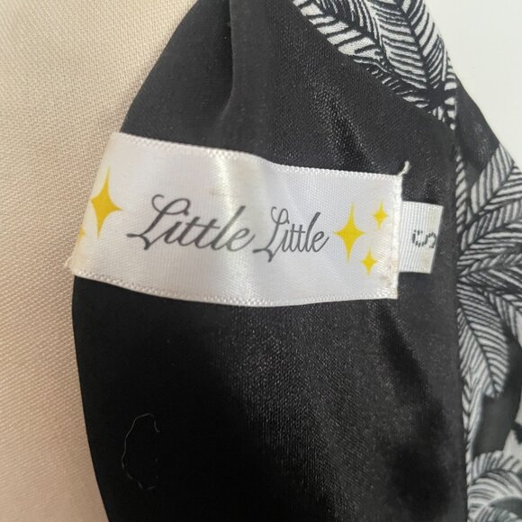 Black & White Palm Print High-Low Dress - Picture 14 of 14